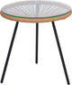 Arti casa bijzettafel acapulco - salontafel met glasblad en metaal - bijzettafeltje voor woonkamer - ø45 x 45 cm - modern design