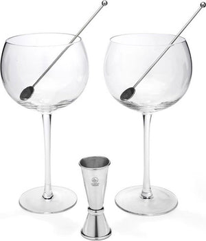 Leopold vienna - gin tonic glazen + barmaatje + cocktaillepels - giftset moederdag vaderdag g t