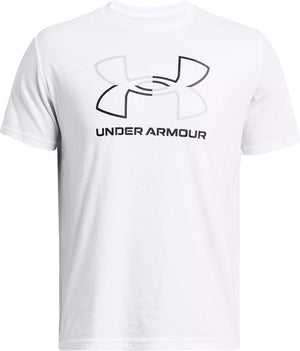 Under armour ua gl foundation update ss-wht heren sportshirt - wit - mod grijs - zwart
