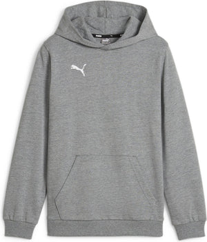 Puma teamgoal casuals hoody jr jongens sporttrui - medium gray heather- white