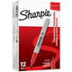Permanentmarker sharpie fine point rood 12 stuks