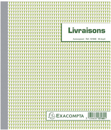 Exacompta leveringen, ft 21 x 18 cm, dupli (50 x 2 vel), franstalig