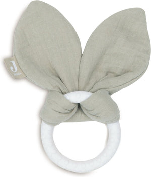 Jollein bijtring siliconen bunny ears - olive green