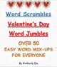 Word scrambles - over 50 valentine's day word jumbles