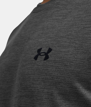 Under armour ua tech vent ss-gry heren sportshirt - castlerock - zwart
