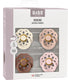 Bibs boheme fopspeen - rond - 4 stuks - 0-6 mnd - ivory blush woodchuck blossom