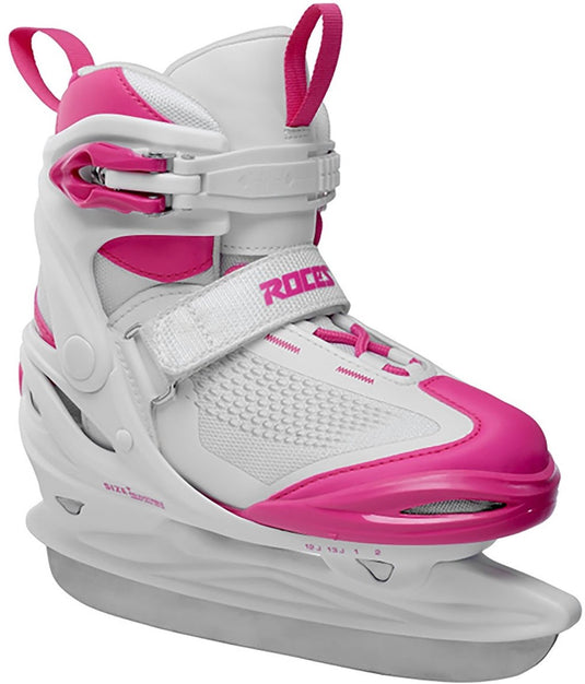 Roces – moody ice x girl – verstelbare schaatsen – schaatsen kinderen – wit roze – extra enkelsteun comfort fit – maat 36-40