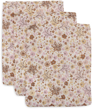 Jollein hydrofiele washandjes 15x20cm - flower fairies - katoen - 3 stuks