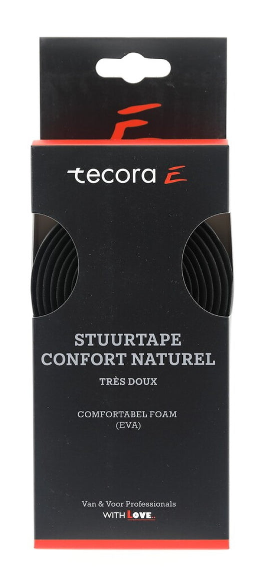 Tecora  e stuurlint confort naturel, ø2,5x30mm, 1.8m, zwart