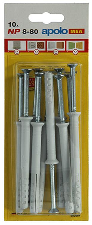 Afbeelding laden in galerijviewer, Celo 1015395 - 10 nylon nagelpluggen np 502664 8x80mm | 5 stuks
