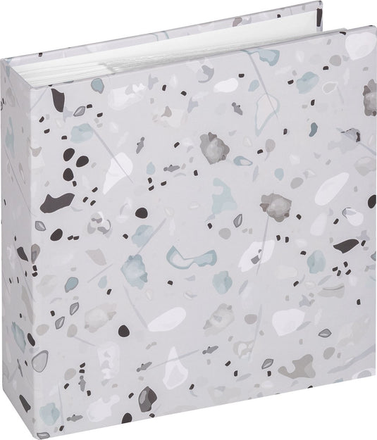 Walther me-298-3 terrazzo - memo insteekalbum - formaat 22 x 22 cm - 200 foto's 10 x 15 cm - steen grijs