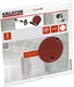 Kreator schuurpapier gipsplaat rond t.b.v. langnek velcro ø 225mm k60 set van 5 stuks (krt232004)