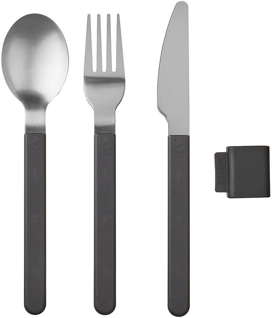 Mepal bestekset silueta - 3-delig - reisbestek - nordic black