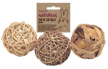 Rosewood trio of fun balls