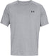 Under armour ua tech 2.0 ss tee-gry heren sportshirt - steel light heather - zwart