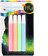 Toi-toys knijp textielstiften glow in the dark, 4st.