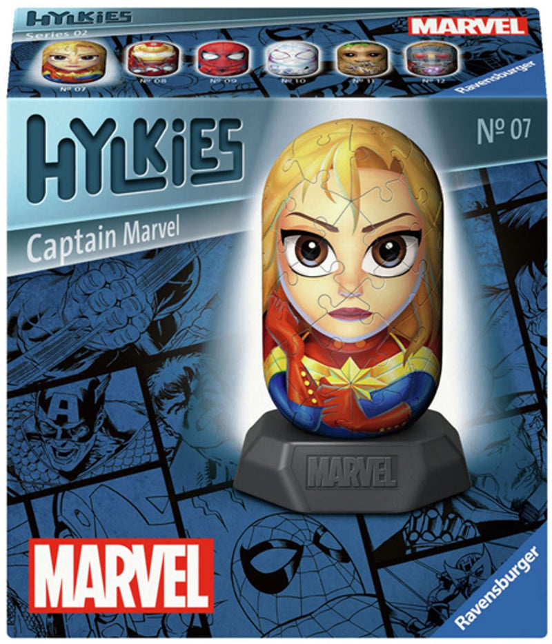 Afbeelding laden in galerijviewer, Ravensburger 3d puzzel hylkies marvel captain marvel, 54st.
