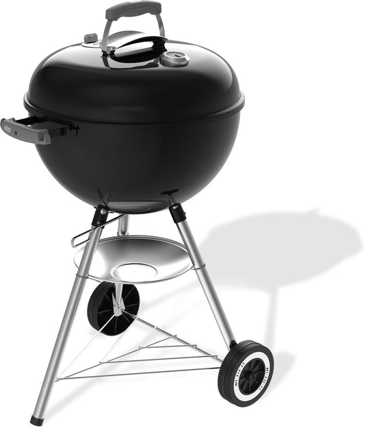 Weber original kettle - ø 47 cm grillrooster - houtskoolbarbecue - zwart - asopvangschaal - 2 duurzame, weerbestendige wielen - one-touch reinigingssysteem - dekselthermometer - 2 gereedschapshaken - kras- en roestbestendig