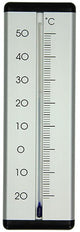 1010127 - thermometer aluminium binnen- buiten silver 20cm | 2 stuks