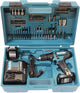 Makita hp333dsax1 12v li-ion (klop)boor- schroefmachine set - 2x accu - accessoireset