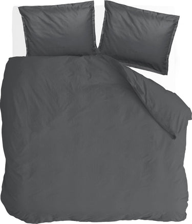 Walra dekbedovertrek vintage satin - 240x220 - 100% katoen - antraciet