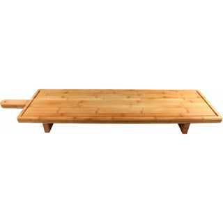 Load image into Gallery viewer, No brand serveerplank xxl bamboe 100x26x5,5 cm
