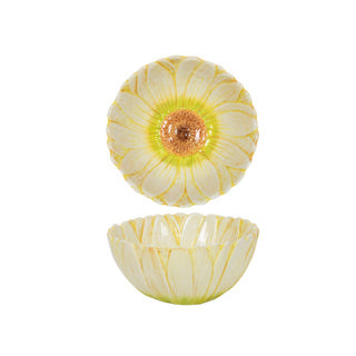 Schaal ø14cm flower geel | 4 stuks