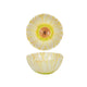 Schaal ø14cm flower geel | 4 stuks
