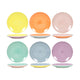Ontbijtbord ø19cm 2-tone pastel, 6 assorti | 6 stuks