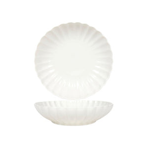 Diepbord flower off white ø20cm | 6 stuks