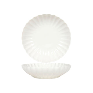 Diepbord flower off white ø20cm | 6 stuks