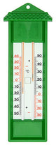 1008121 - min-max thermometer huisje kunststof groen | 2 stuks