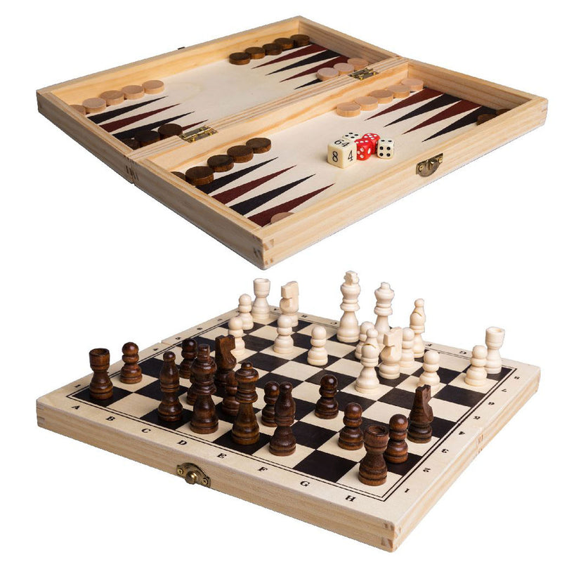 Afbeelding laden in galerijviewer, Clown games 3in1 spellendoos hout
