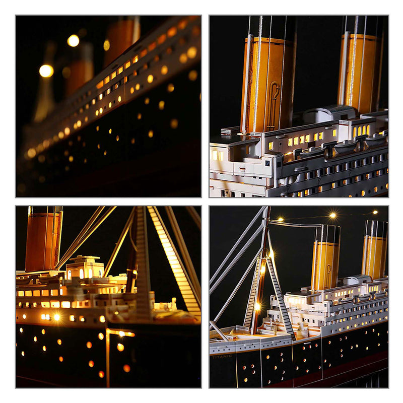 Afbeelding laden in galerijviewer, Cubic fun 3d puzzel titanic met led verlichting - 266st.
