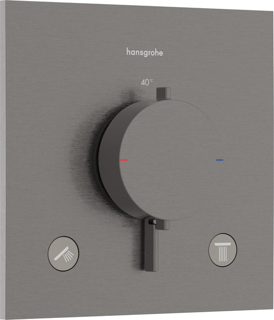 Hansgrohe ecostat comfort e - inbouwthermostaat - 2 functies - douche - brushed black chrome