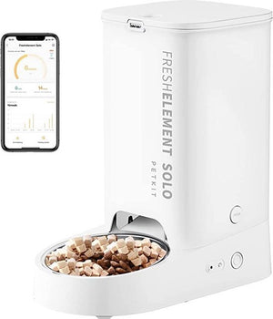 Petkit - fresh element solo - automatische voerbak voor kat en hond - wit - app bediening