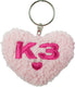 K3 sleutelhanger pluche hart