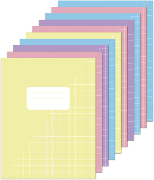 Kangaro schriften a5 - met ruit 10mm - pastel kleuren - 10 stuks - k-583006