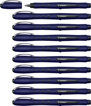 Stabilo worker+ - rollerball pen 0.5 mm - naturecolors wildflower - ultramarijn blauw - doos 10 stuks