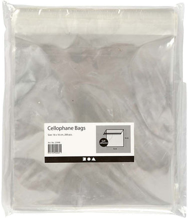 Creativ company http: www.cchobby.nl cellofaan-zakjes-h-16-cm-b-16-cm-dikte-25-my-200-stuk-1-doos