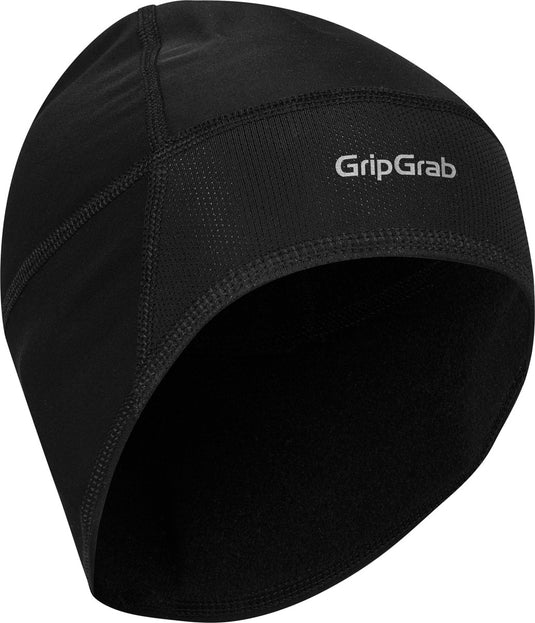 Gripgrab - thermo windproof winter fiets helmmuts wielersport skull cap met winddichte voorzijde - zwart - unisex - maat s