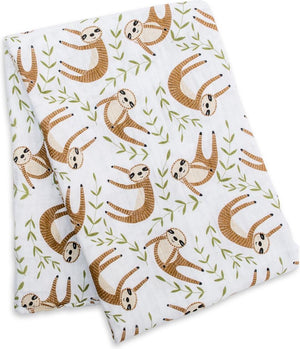 Lulujo swaddle 100% katoen 120x120 - modern sloth
