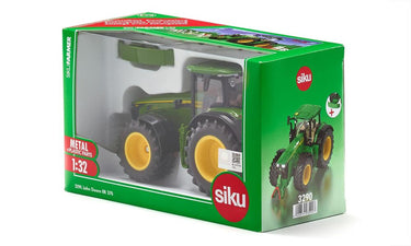 Siku 3290, john deere 8r 370, 1:32, metaal kunststof, groen, incl. contragewicht, motorkap kan open