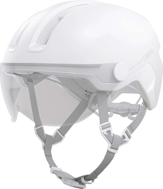 Abus fietshelm hud-y ace pure white s - 51-55 cm - wit - geschikt voor gebruik op elektrische fietsen - stadsfietsen - 400 g