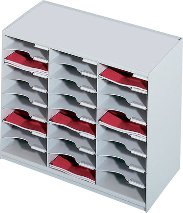 Paperflow sorteerrek evolution 24-vaks polystyreen stapelbaar grijs