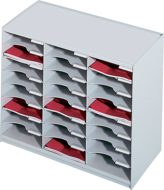 Paperflow sorteerrek evolution 24-vaks polystyreen stapelbaar grijs