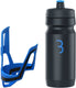 Bbb cycling dualcage - lichtgewicht bidonhouder met zwarte bidon - 550ml - blauw - racefiets mountainbike - drinkbushouder fiets - bbc-39c