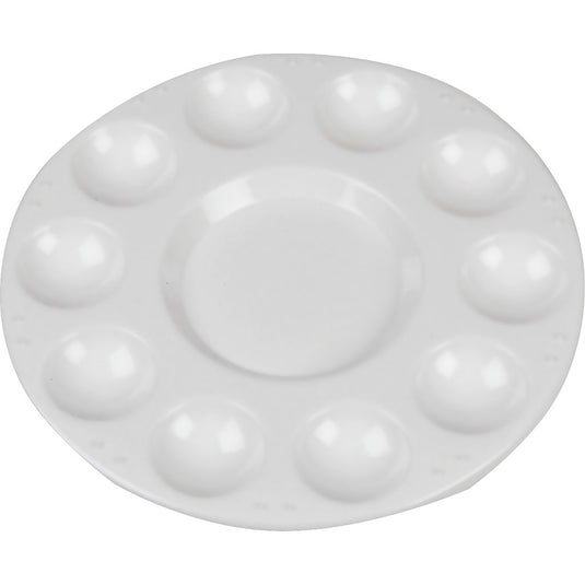 Creativ company palet, rond palet met 11 vakken, d 17 cm, wit, 10 stuk 1 doos