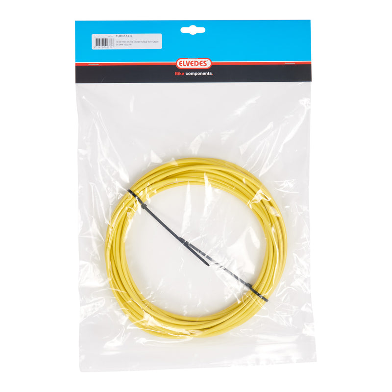 Load image into Gallery viewer, Elvedes rem buitenkabel met teflon voering ø4,9mm 10 meter (rol) - geel
