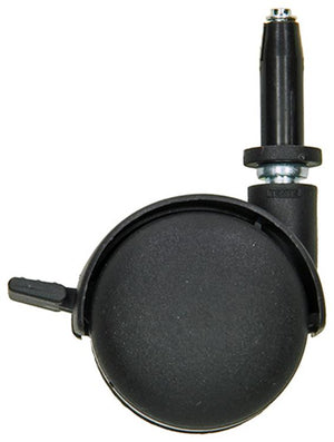 Mack by tente 1058958 - zwenkwiel met enkele wielrem vork pp, met klemhuls 50 mm | 5 stuks